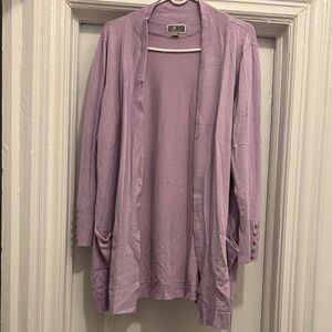 JM Collection Lavender Women's Cardigan